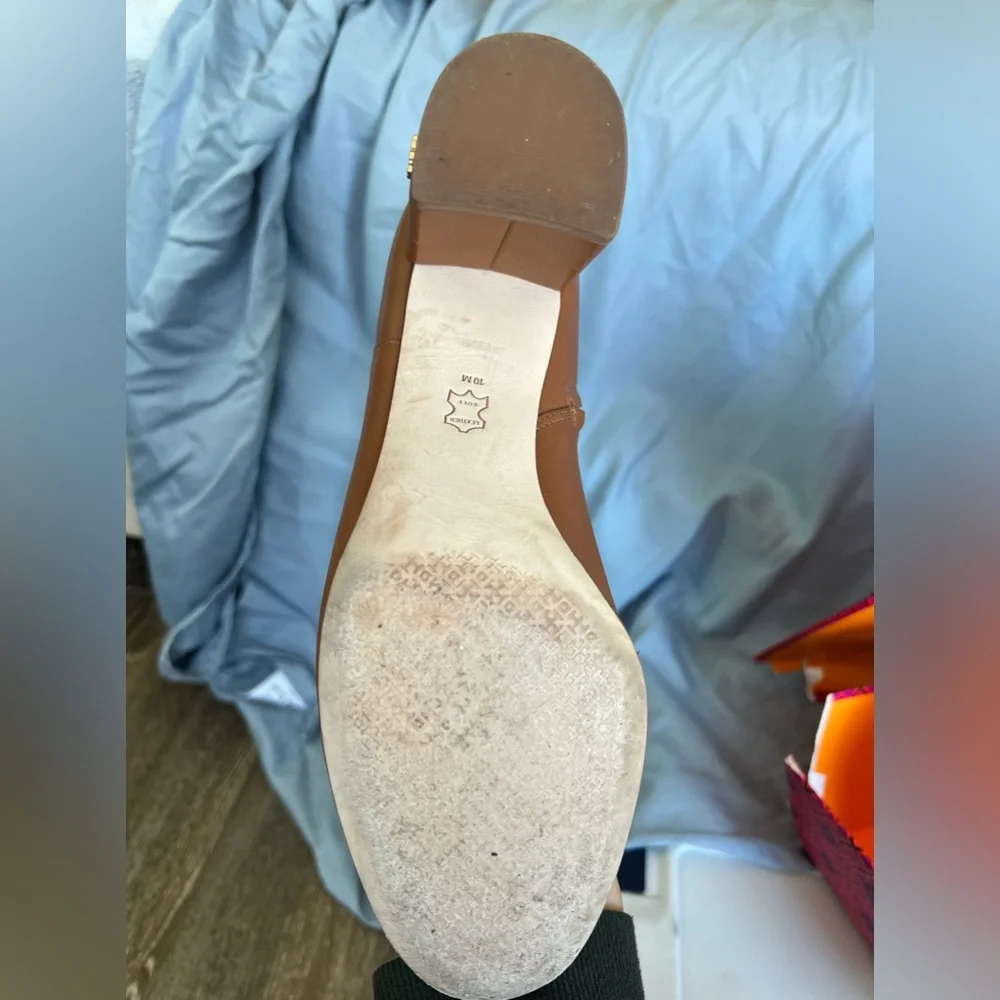 NEW Tory Burch Brooke 70 mm Bootie, Calf Leather Ankle Boots, TAN - Picture 6 of 6